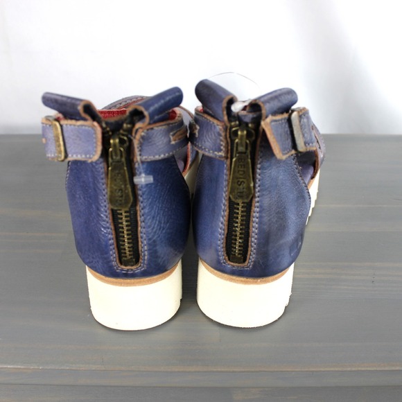 Bed Stu Carroll Platform Ankle Strap Sandals Women 7 Purple Leather Boho NEW - Picture 4 of 11